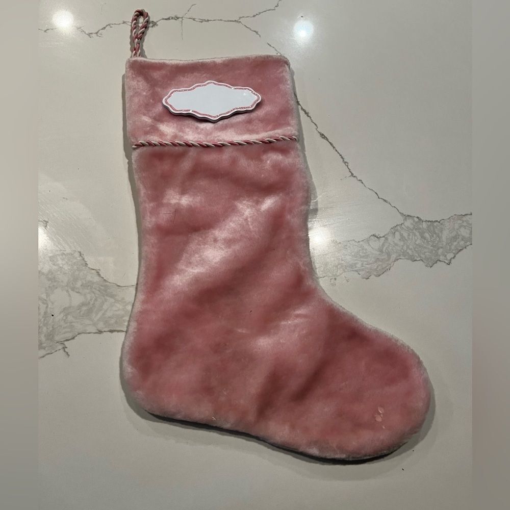Christmas Stocking Pink Baby First Christmas - Picture 3 of 7